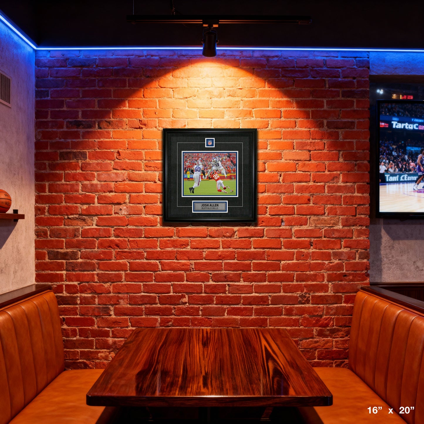 Josh Allen Framed Pin & Plate Bills