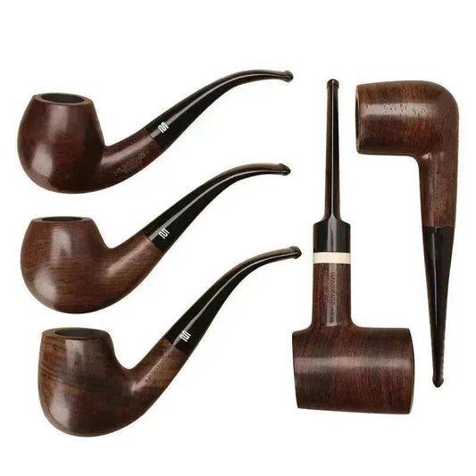 Wooden Pipe flue filter smoking set - ebony pipe - Velora