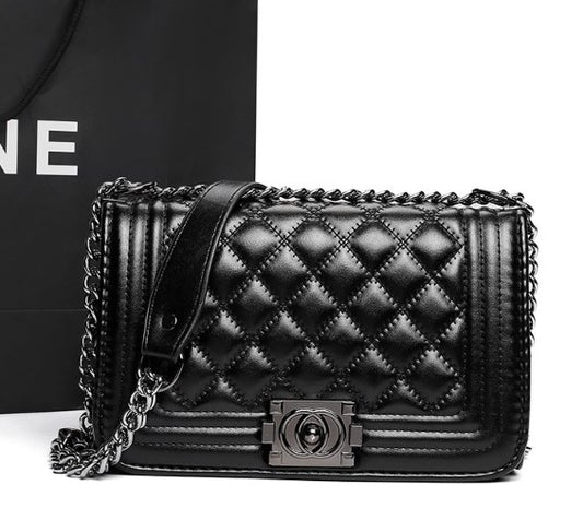 Chanel-style Quilted Chain Shoulder Crossbody Bag