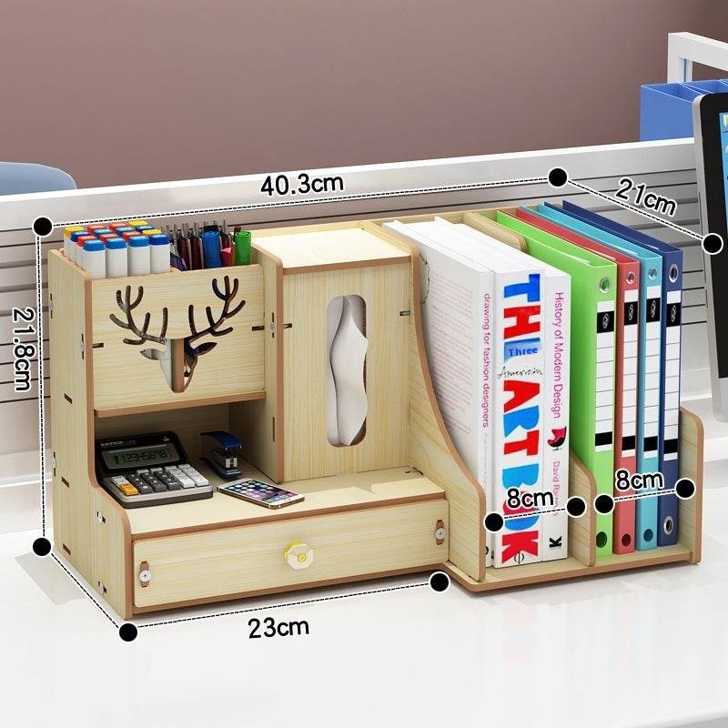 Minimalist Wooden Desk Organizer Office Table Organizer - Velora