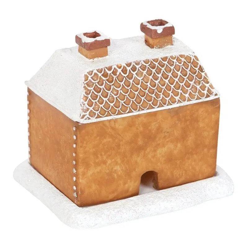 Christmas Snow Top Resin Ginger Cake Cottage Incense Burner - Velora