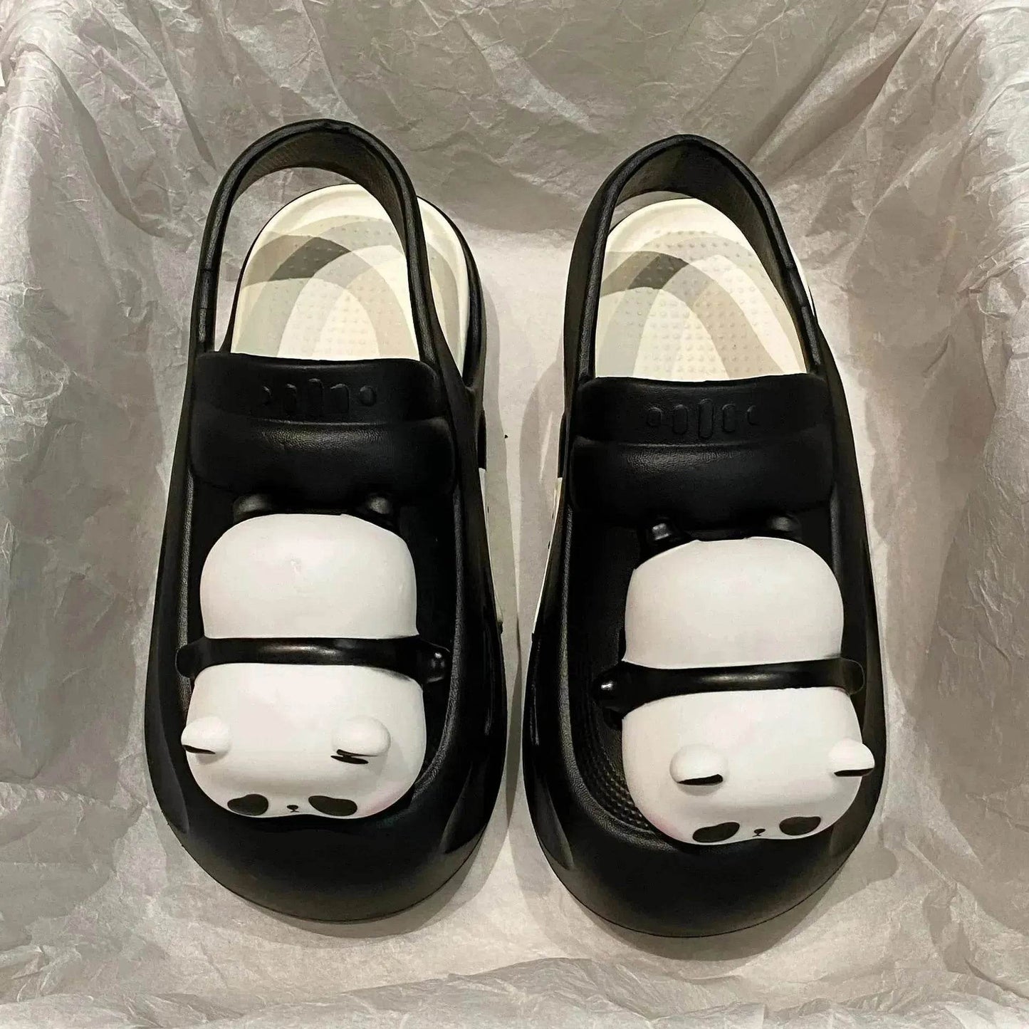 2025 Cute Slipper With Panda Lamp Summer Croc Sandals Femme Light Funny Woman Casual Home Slippers Shoes - Velora