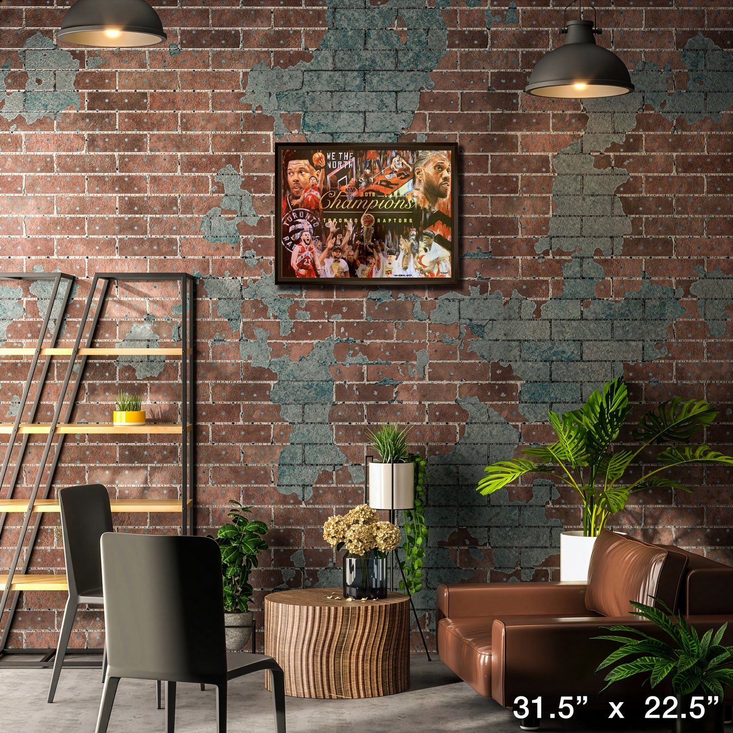 Toronto Raptors Framed Canvas 2019 Champs by Arrigo LE2019