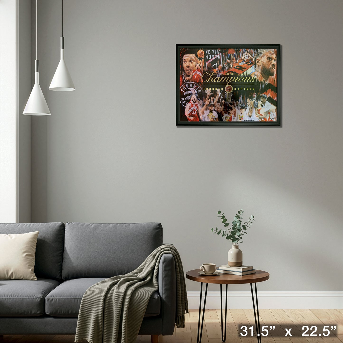 Toronto Raptors Framed Canvas 2019 Champs by Arrigo LE2019