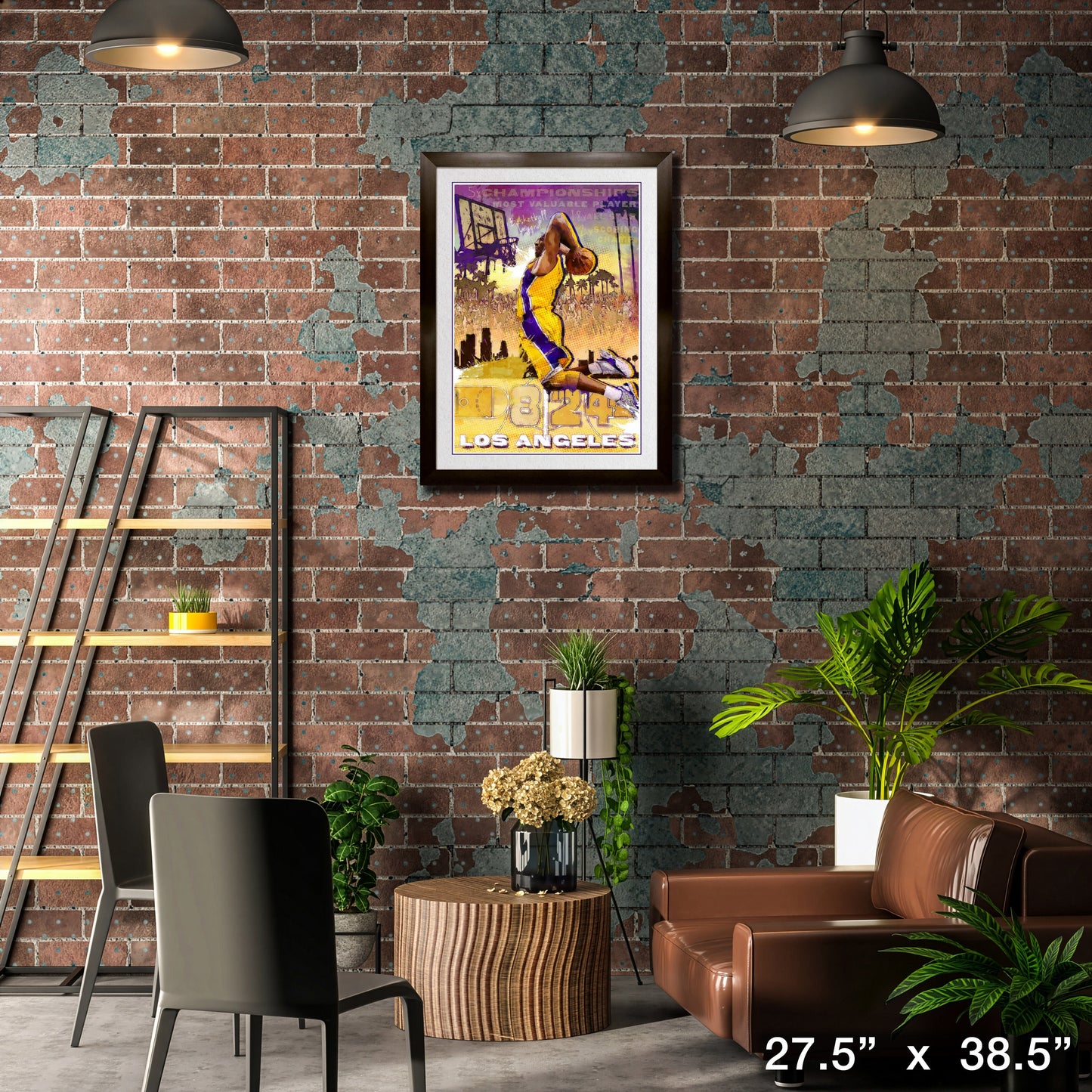 Basketball Los Angeles Tribute Framed Print