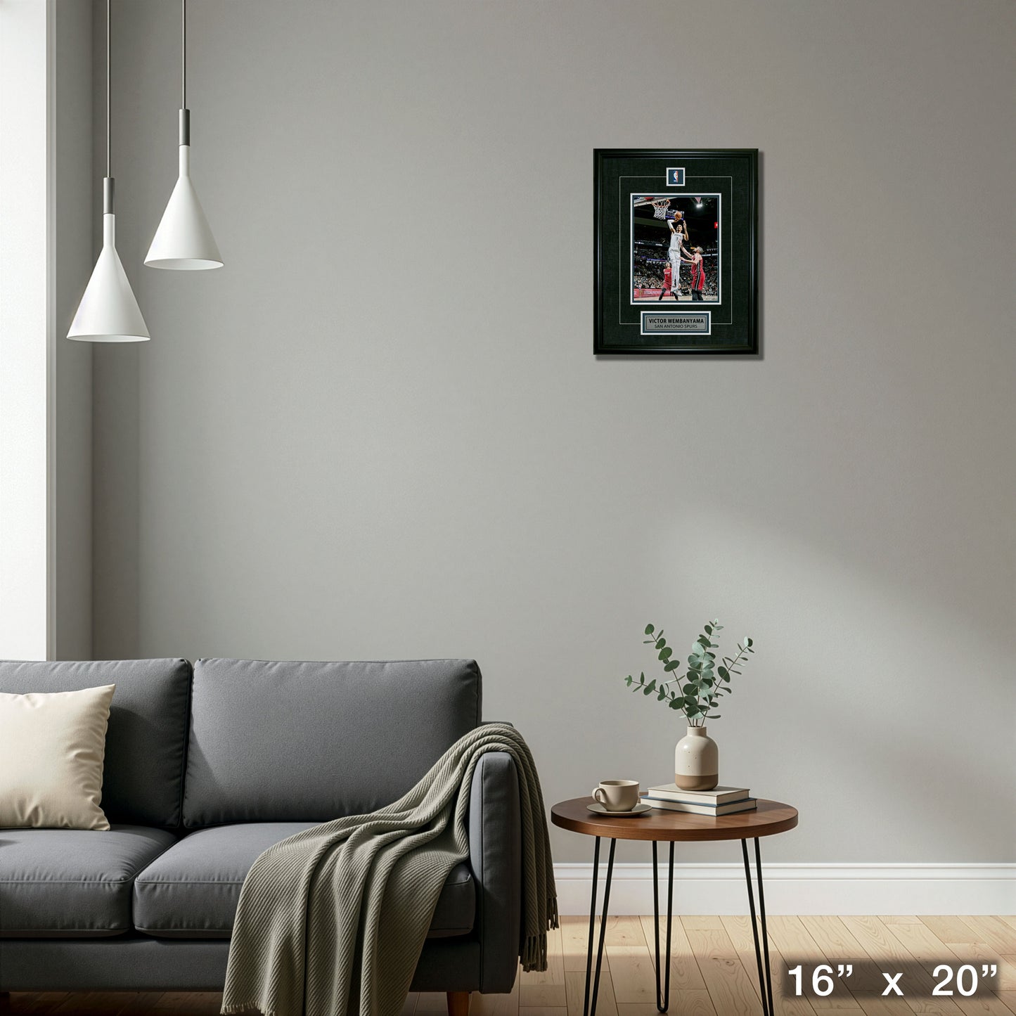 Victor Wembanyama Framed Pin & Plate Spurs