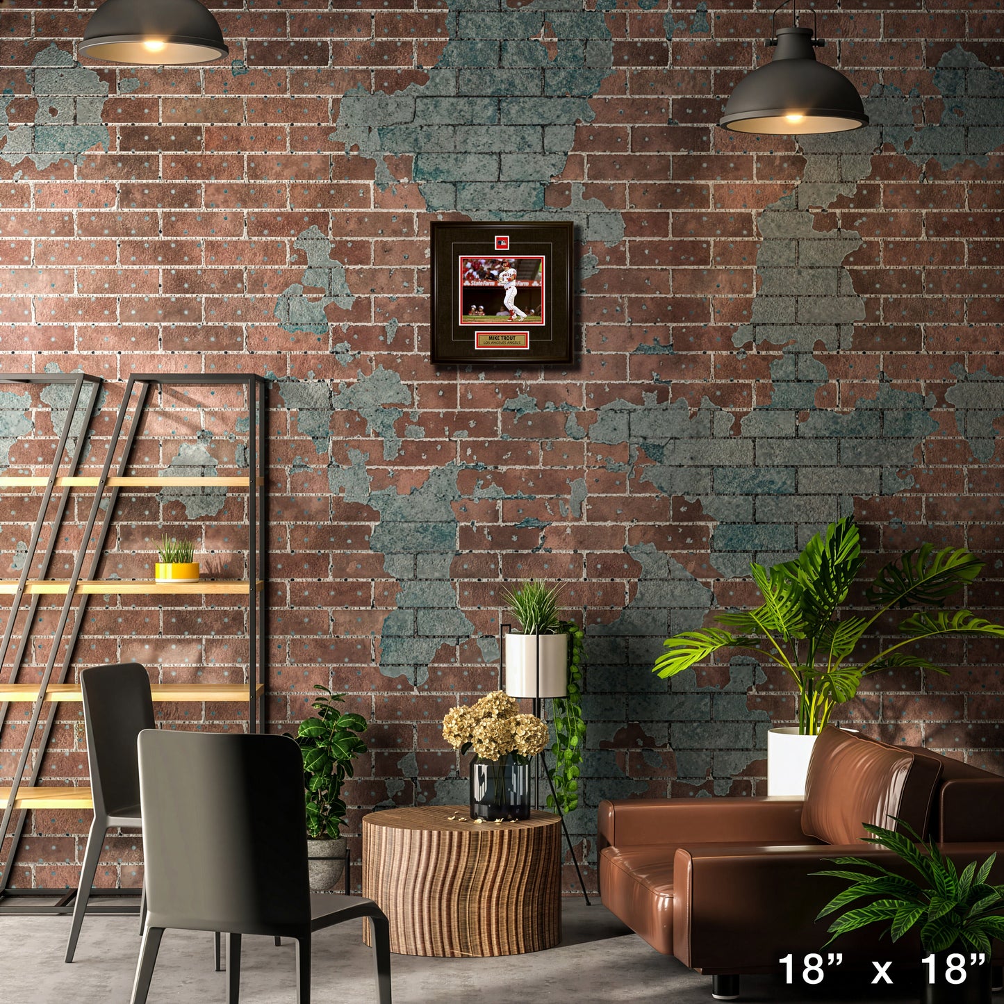 Mike Trout Framed Pin & Plate Angels