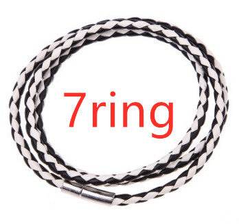 Personalized Mens Braided Genuine Leather Bracelet Stainless Steel Custom Beads Name Charm Bracelet For Men With Family Names - Velora