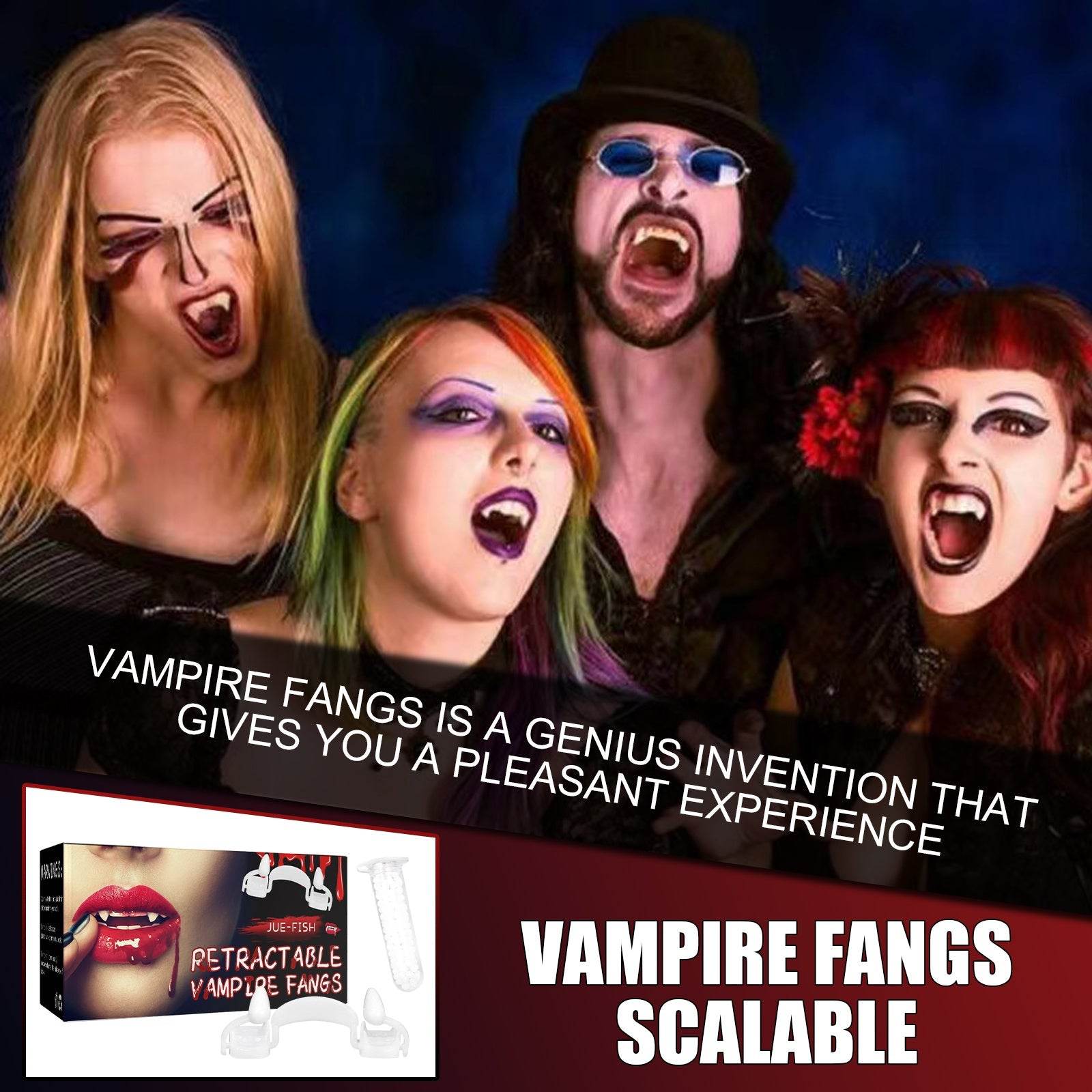 Retractable Vampire Fangs Party Dance Fangs Spoof Teeth Halloween Costume - Velora