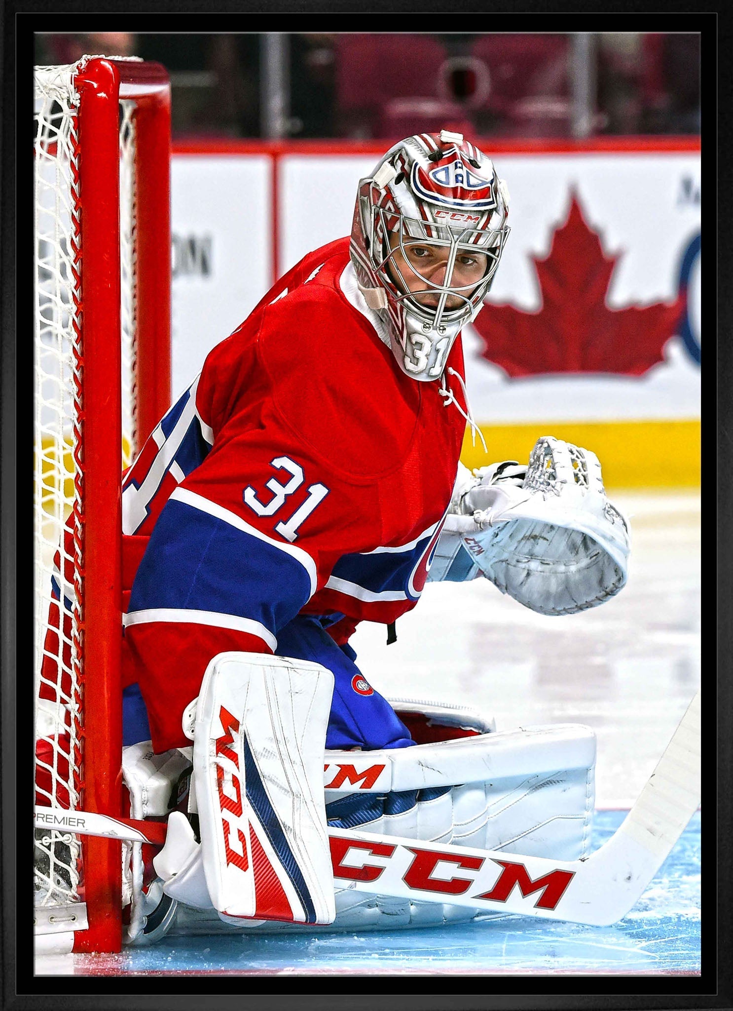Carey Price Unsigned 20x29 Framed Canvas Action "Protecting the Net" Frameworth Sports Marketing