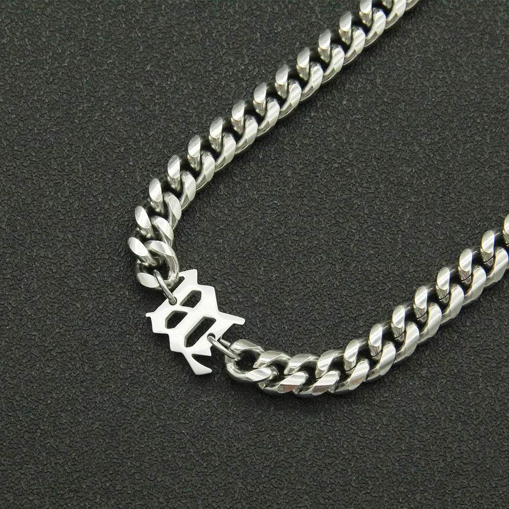 Titanium Steel Cuban Link Chain Bracelet - Velora