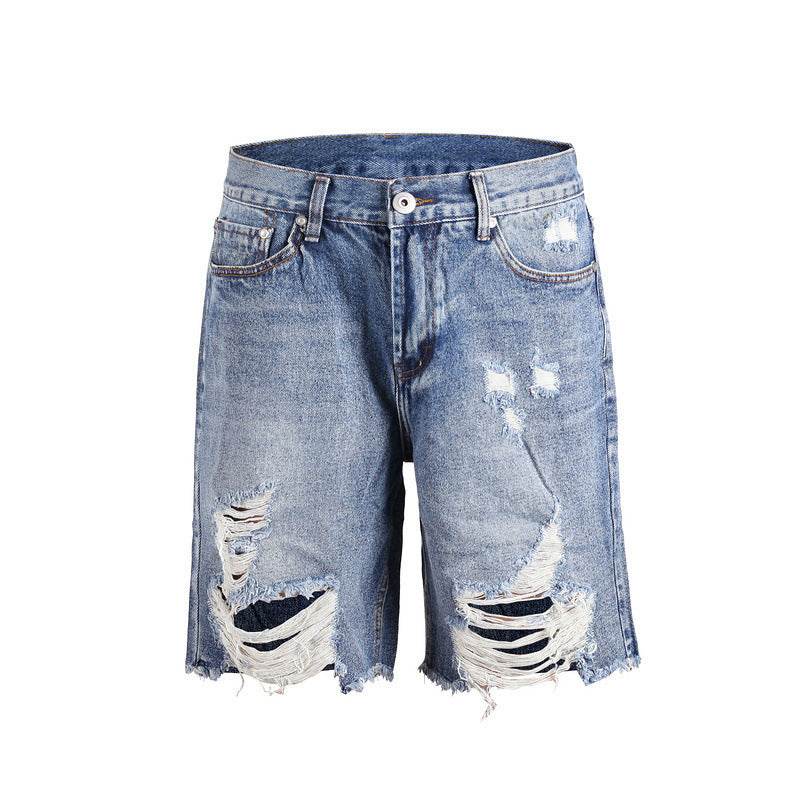 Loose Dad Denim Shorts Men Jeans - Velora