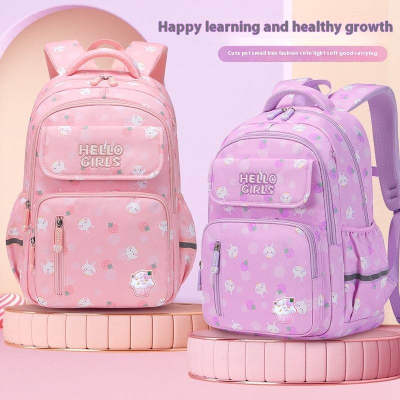 6-12-year-old Primary School Children Girls Backpack Large Capacity Schoolbag - Velora