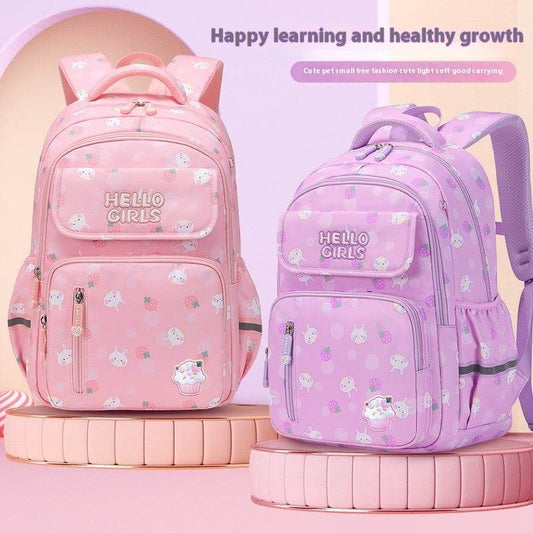 6-12-year-old Primary School Children Girls Backpack Large Capacity Schoolbag - Velora