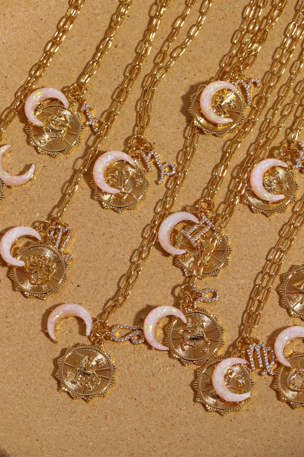 Constellation and Moon Pendant Copper Necklace - Velora