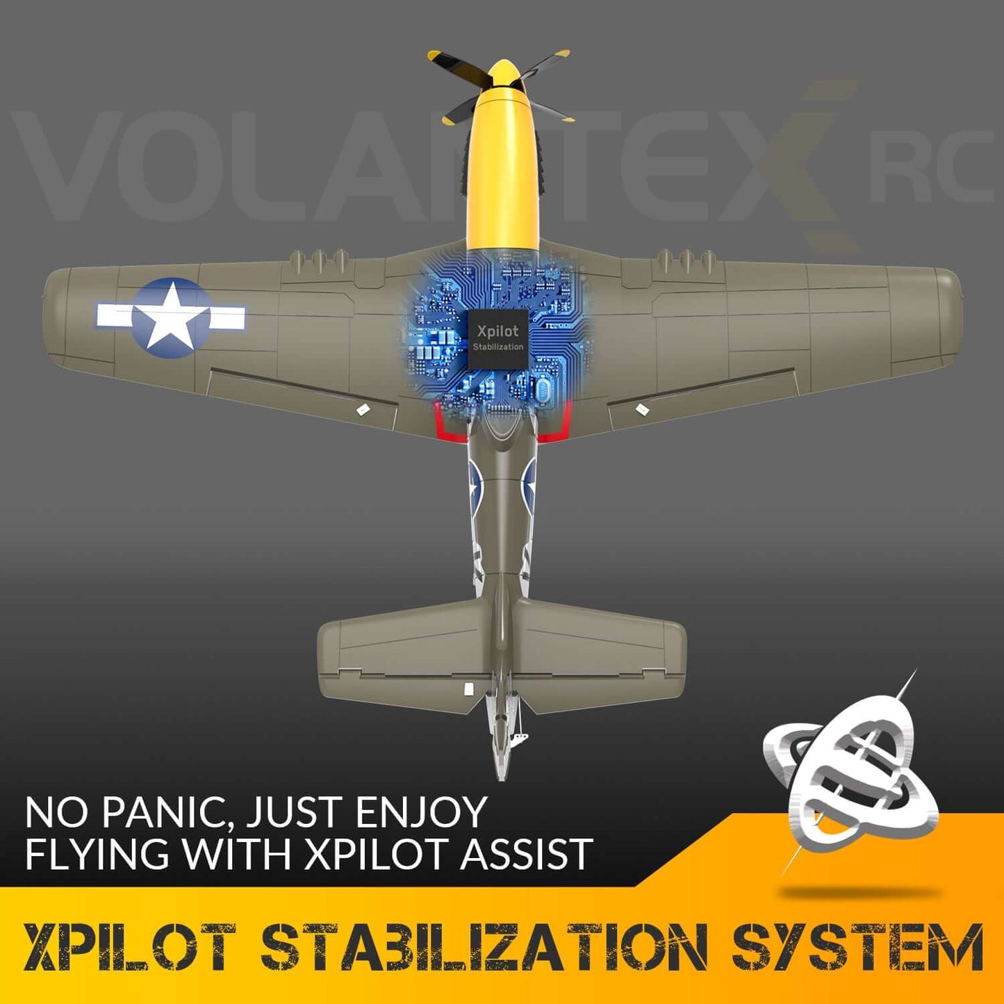 P51D RC Airplane with Mode 1 Transmitter | 4-Channel Brushless & XPilot Stabilizer - Velora Luxury Fashion