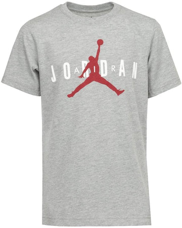 Nike Air Jordan Big Boys (8-20) Short-Sleeve Jumpman T-Shirt Jordan (Grey/White/Red Jumpman Medium)