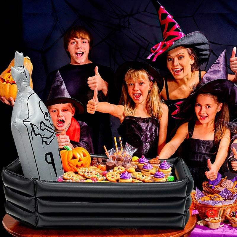 Halloween Inflatable Skull Tombstone Ice Bar - Velora