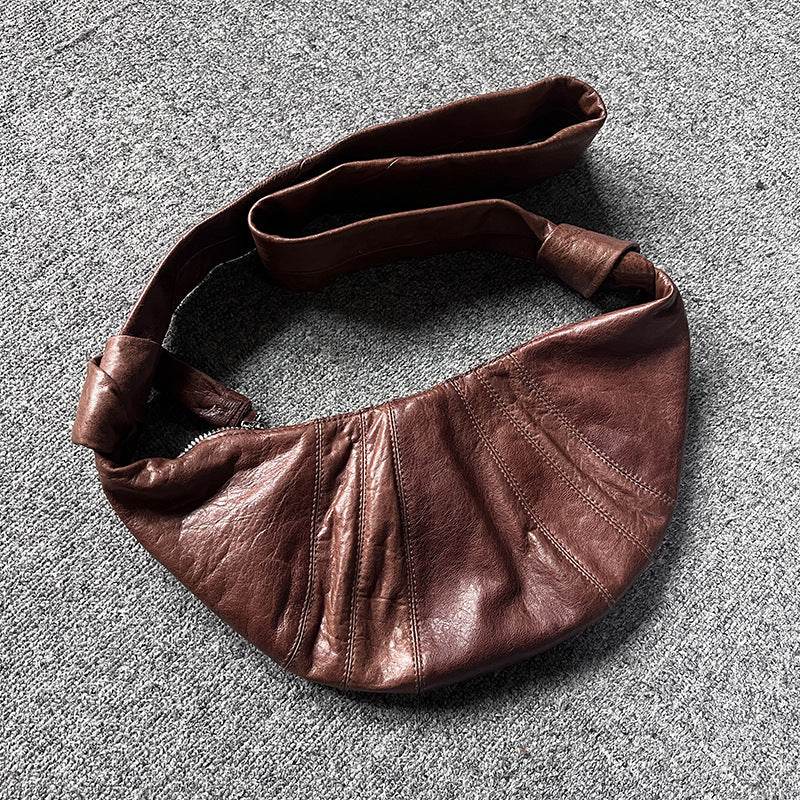 Sheepskin Dumpling Bag Fashion Genuine Leather Niche Daily Shoulder Crossbody - Velora