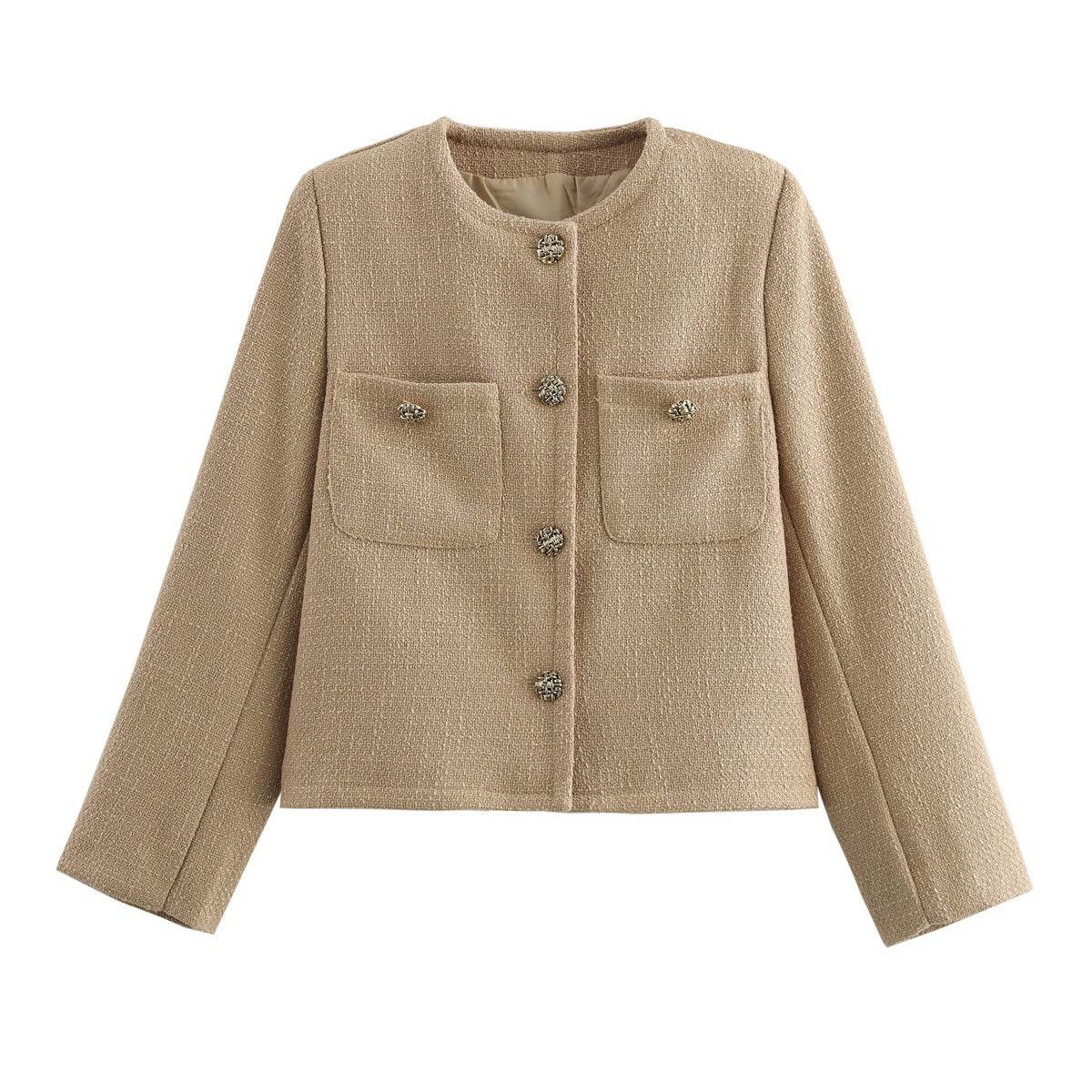 Women's Tweed Cardigan Coat - Velora