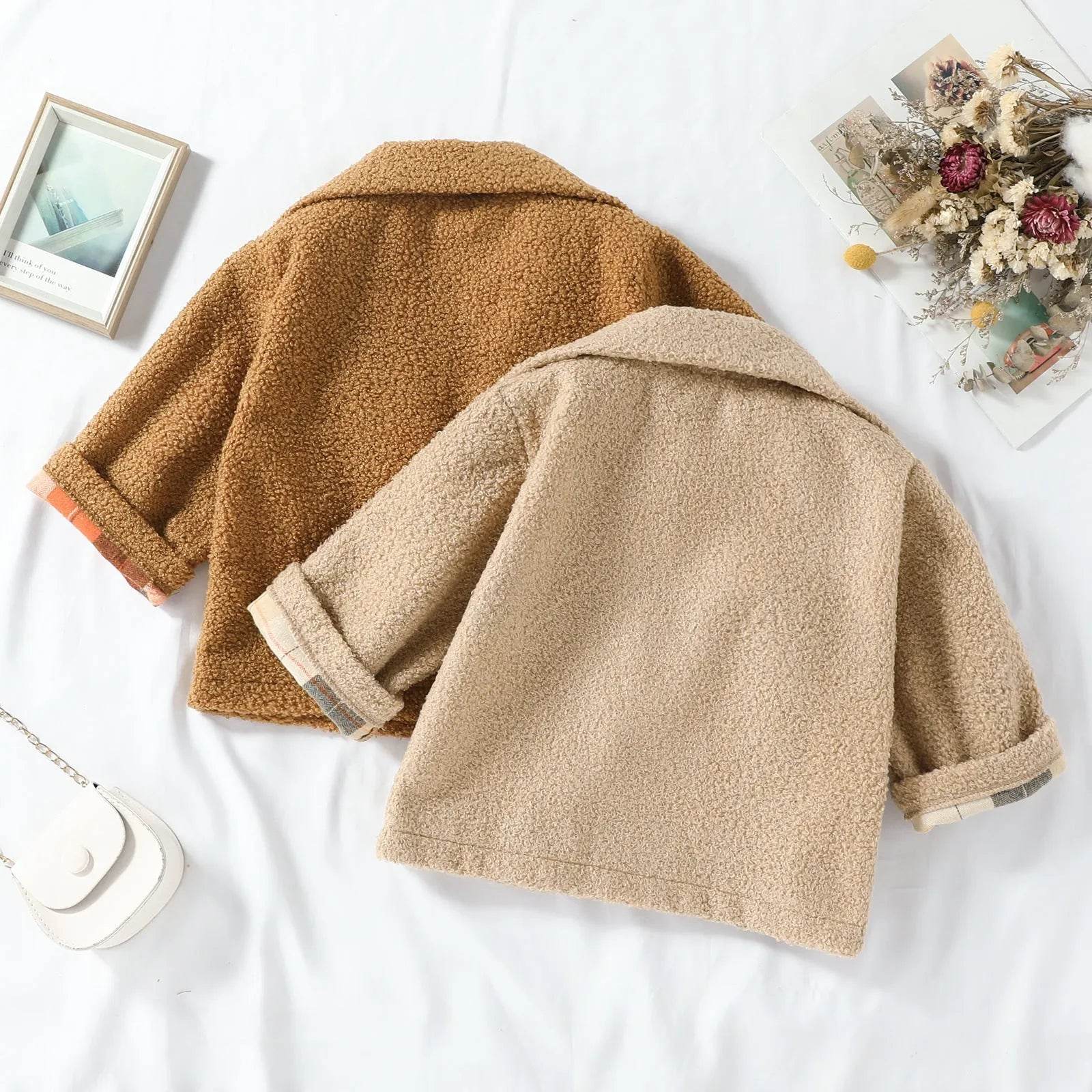 Autumn New Plush Plaid Reversible Coat - Velora