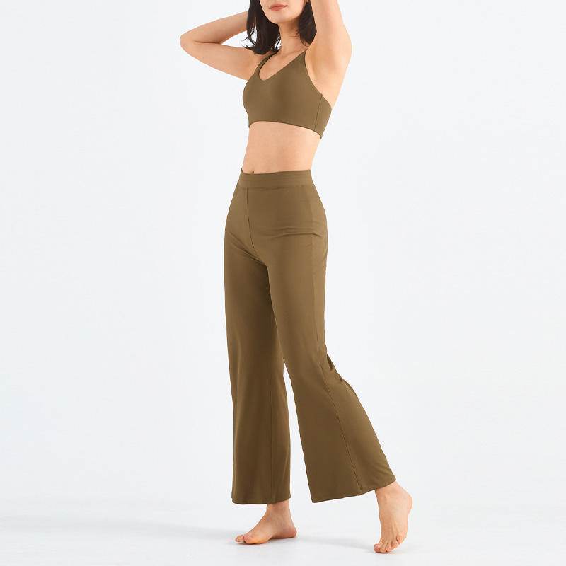 Loose Drawstring Flare Athleisure Wide leg Yoga Pants - Velora