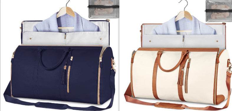 Large Capacity Travel Duffle Bag Women's Handbag Folding Suit Bag Waterproof Clothes Totes - Velora