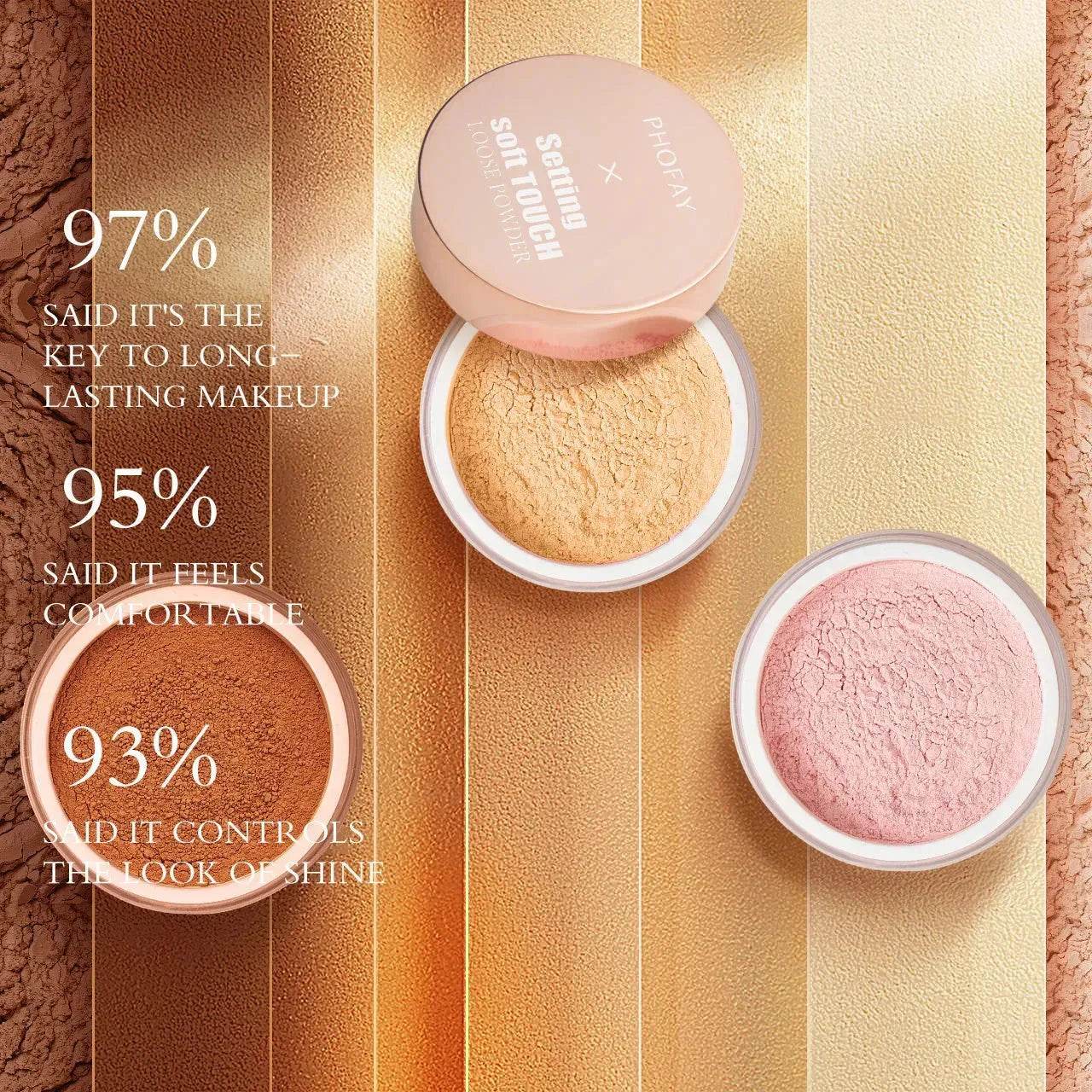 PHOFAY Soft Touch Loose Setting Powder Smooth Long Lasting Makeup - Velora