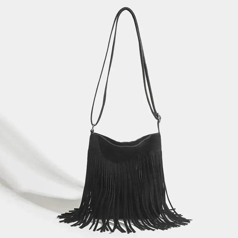 Artistic Tassel fringe Messenger Bag Simple And Popular Shoulder Bag - Velora