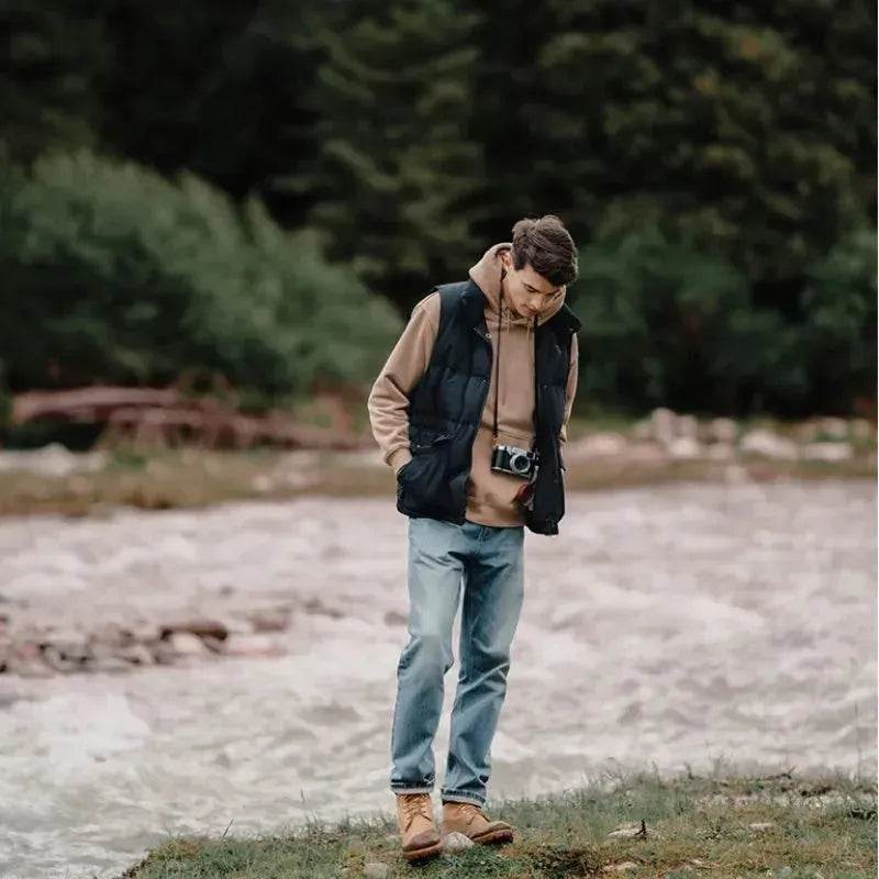 Winter Sleeveless Duck Down Windproof Vest Down Jacket Coat for men - Velora