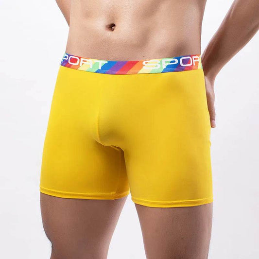 Summer Sports Spandex Plain Boxer Short Underwear for Men - Velora