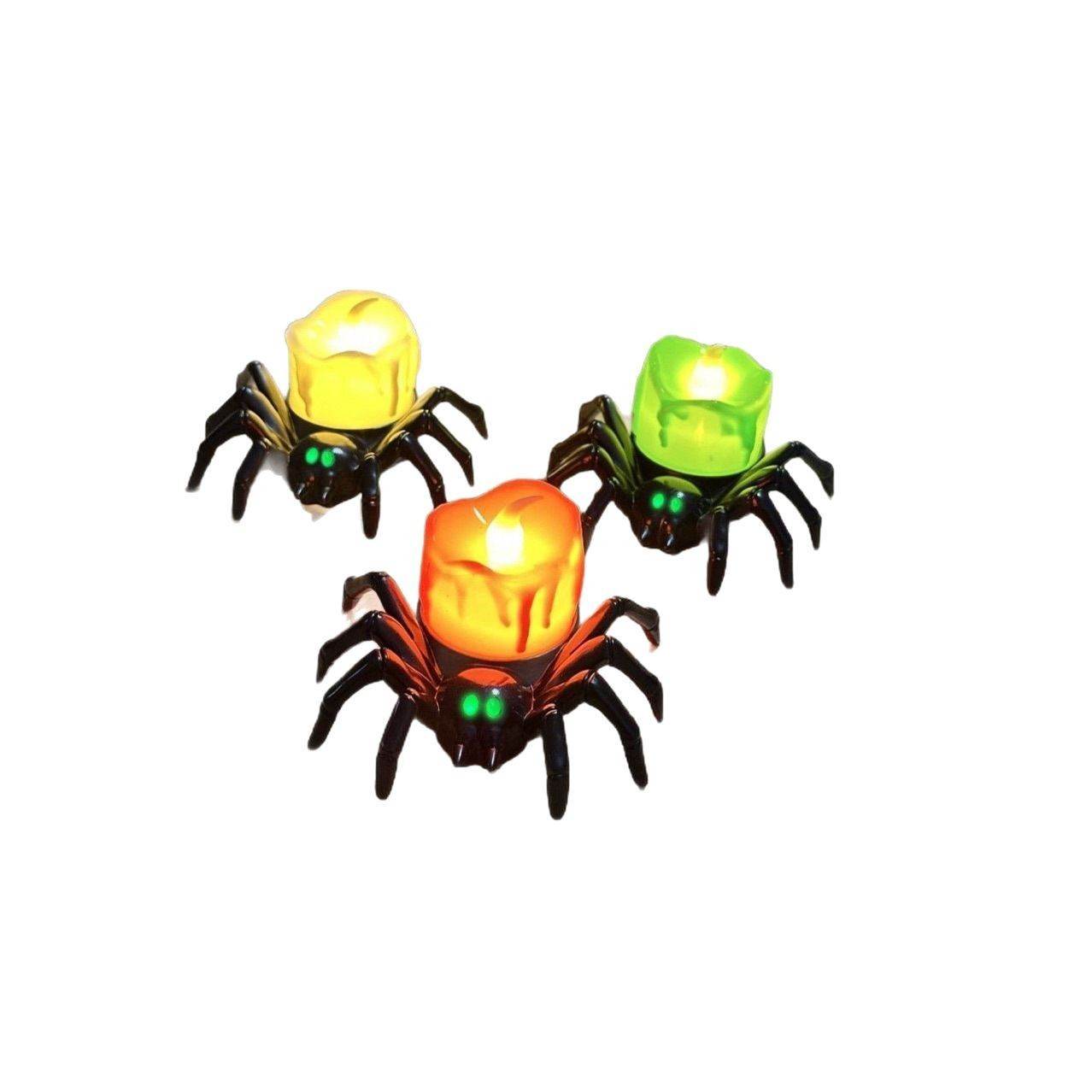 Halloween Pumpkin Spider Candle Light Decoration Props - Velora