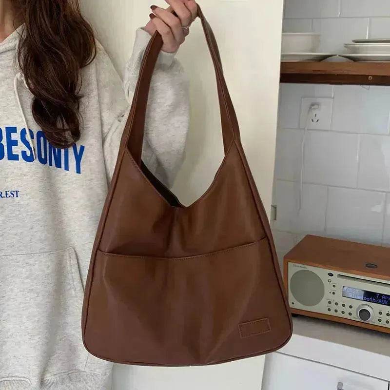 Fashion Tote Bag Large Capacity Casual Shoulder Bag Women's Commuting Handbag College Student - Velora