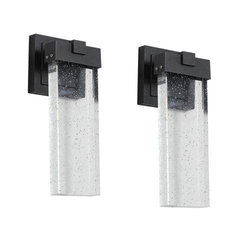 Outdoor Waterproof Transparent LED Crystal Wall Light Supports Many Types Of Bulb-2 Packs With Light Sensitivity - Velora