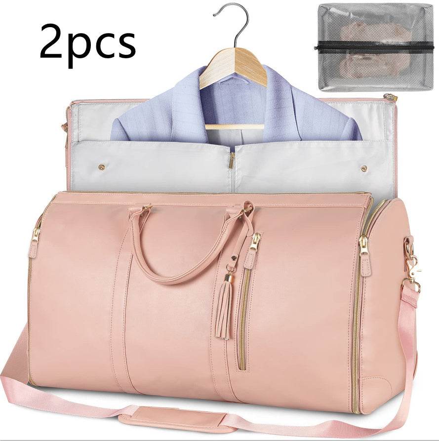 Large Capacity Travel Duffle Bag Women's Handbag Folding Suit Bag Waterproof Clothes Totes - Velora