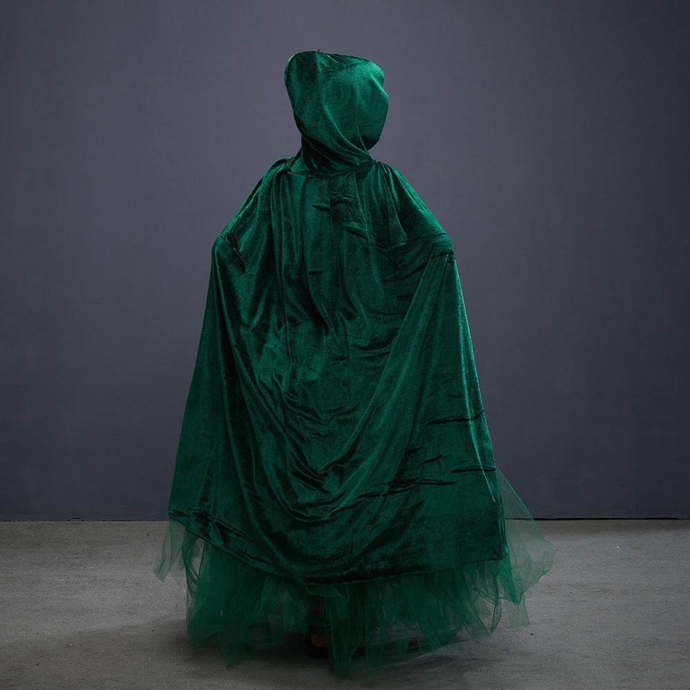 Halloween Costume Witch Children Dress Cloak Broom Set - Velora