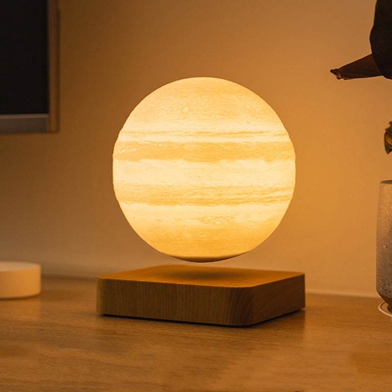 Magnetic Levitation Table Lamp Moon Light 3D Printing Planet Night Light - Velora
