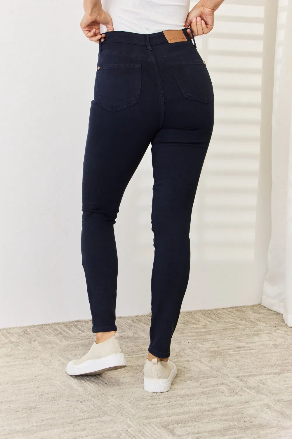 Judy Blue Full Size Garment Dyed Tummy Control Skinny Jeans - Velora