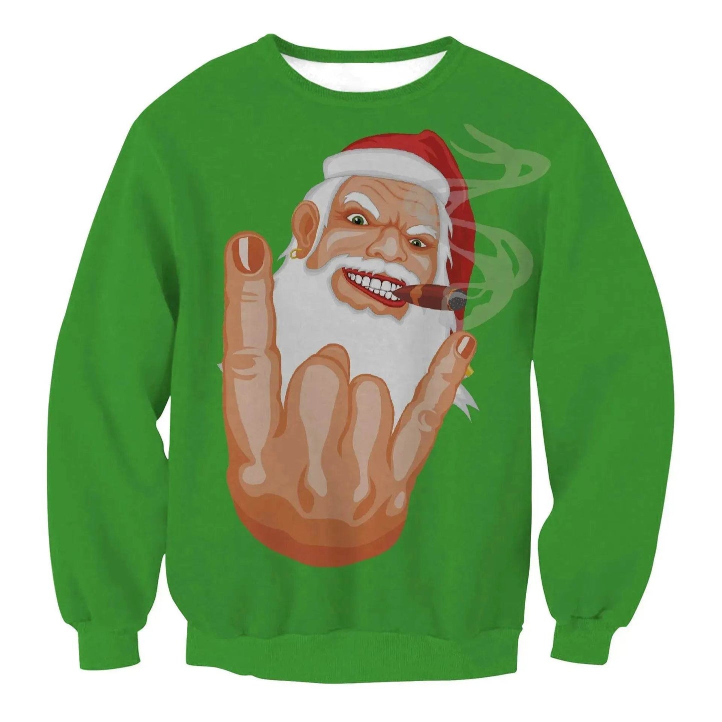 Autumn Winter Fashion Ugly Christmas Sweater Santa Elf Funny Pullover Womens Mens Print Sweaters Tops Clothing - Velora
