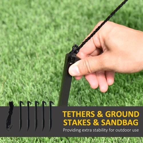 HOMCOM 7 Halloween Inflatable Outdoor Decoration Reaper Ghost Pumpkin, Blow Up LED Yard Decor For Garden, Lawn, Party, Holiday, Waterproo - Velora