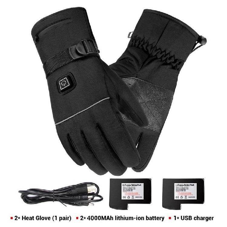 Winter Electric Heated Gloves Motorcycle Touch Screen Gloves - Velora