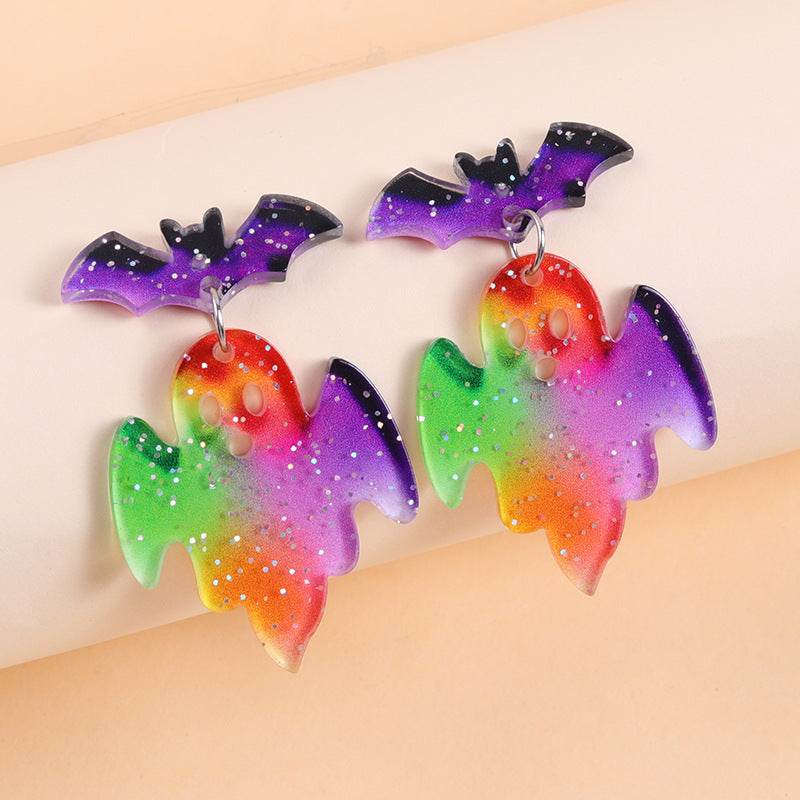 European And American Halloween Series Acrylic Earrings Color - Velora