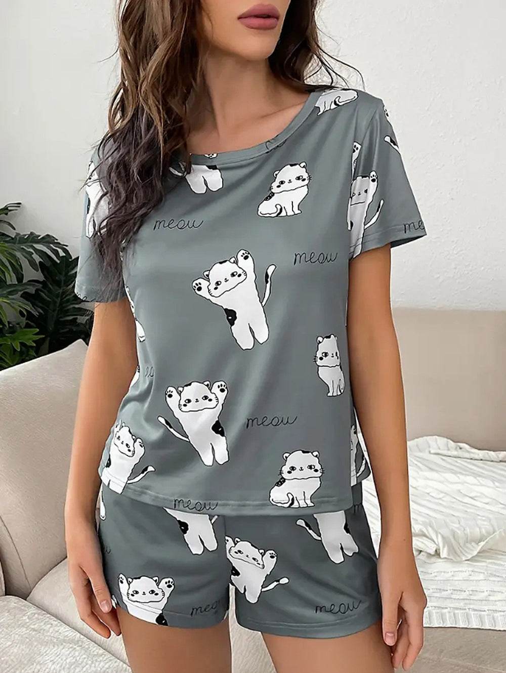 2 piece Pyjamas set women Night sleepwear and Loungewear - Velora
