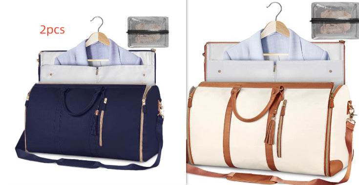 Large Capacity Travel Duffle Bag Women's Handbag Folding Suit Bag Waterproof Clothes Totes - Velora
