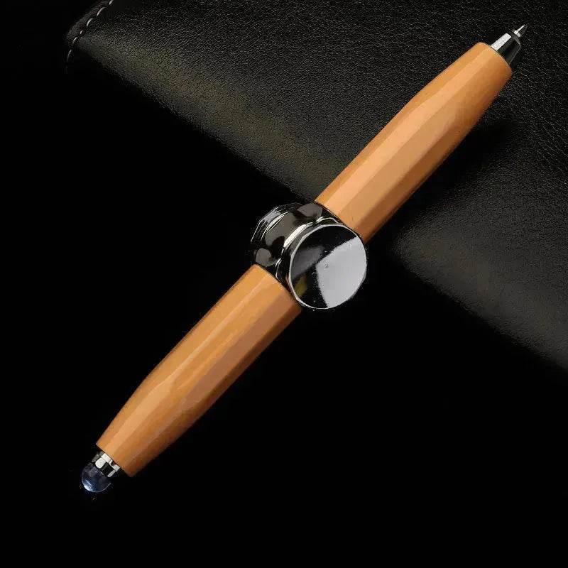 Creative Multi-Function LED Pen Spinning Decompression Gyro Metal Ballpoint Pen Fashion Office School Supplies Writing Pens - Velora