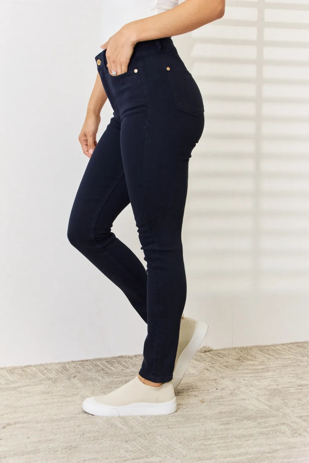 Judy Blue Full Size Garment Dyed Tummy Control Skinny Jeans - Velora