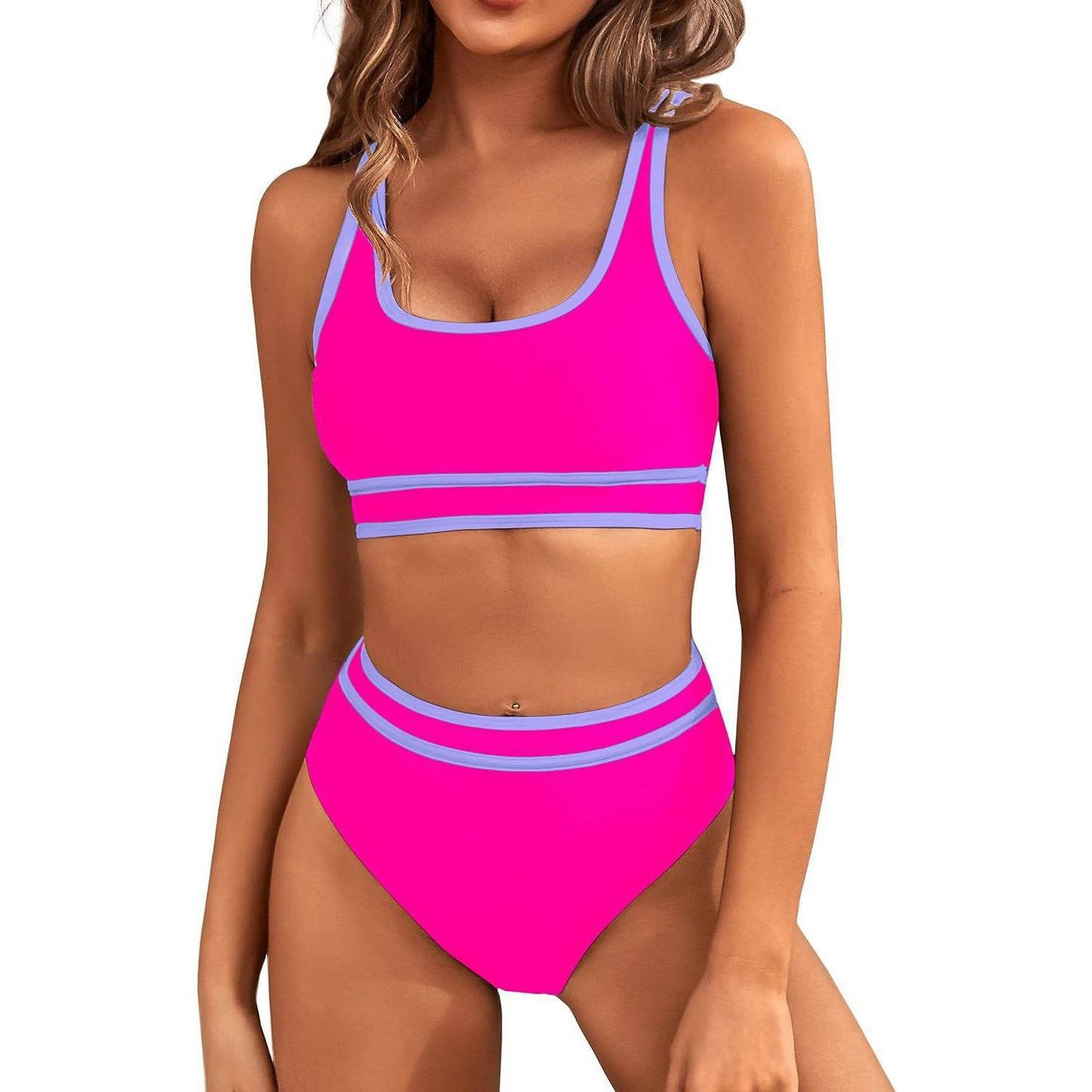 Bikini Tight-fitting Solid Color Swimsuit For Women - Velora