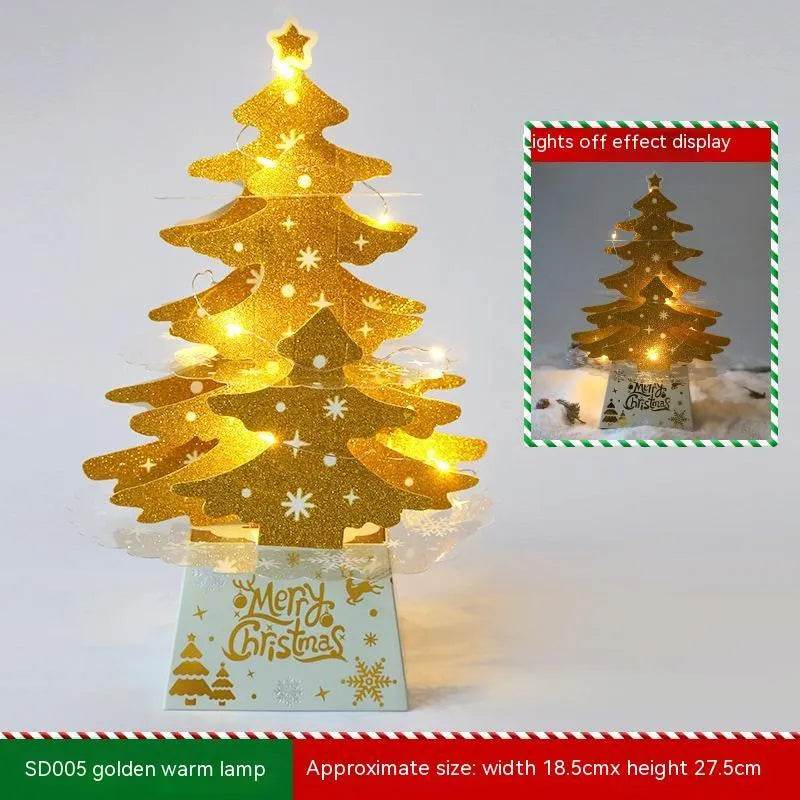 Christmas Decorations Mini Desktop Christmas Greeting Card Ornaments - Velora
