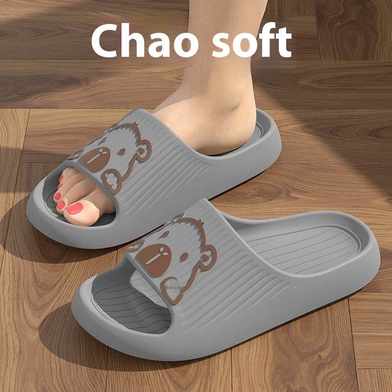 Cute Cartoon Dog Slippers Non-slip Floor Bathroom Slipper Summer Women's House Shoes - Velora