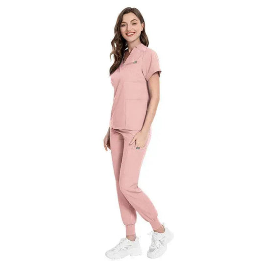 Hospital Nurses V-Neck Suit Work Uniform Workwear - Velora